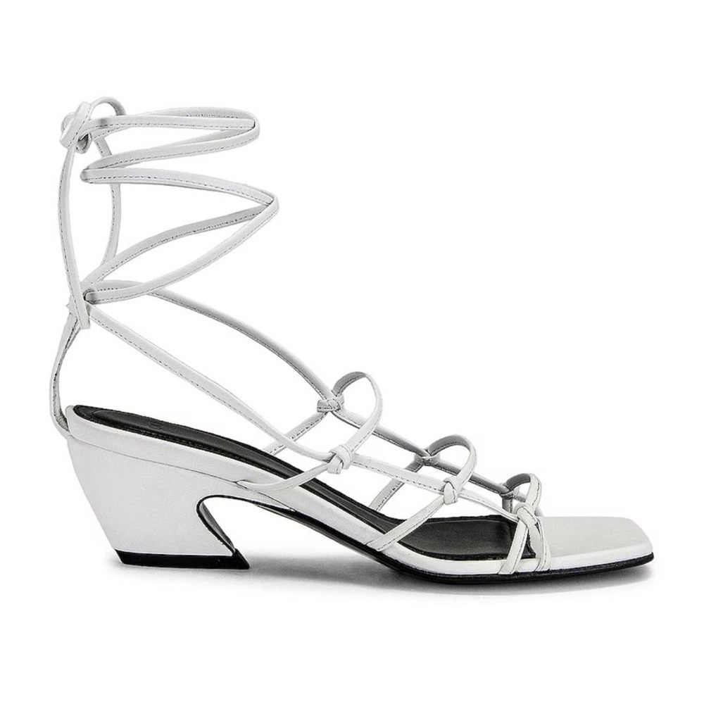 CO Knotted Heels in White size 37 - Picture 2 of 8